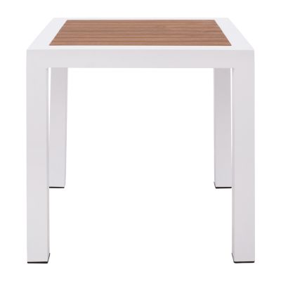 Aluminum Table HM5403.01 White with Polywood 45Χ45Χ45,5