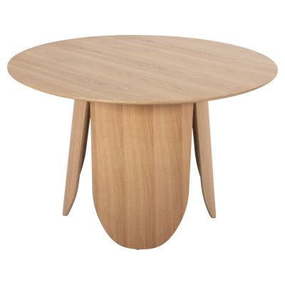 DINING ROUND TABLE DENTY HM9612.01 MDF WITH OAK VENEER-OAK COLOR Φ120x75Hcm.