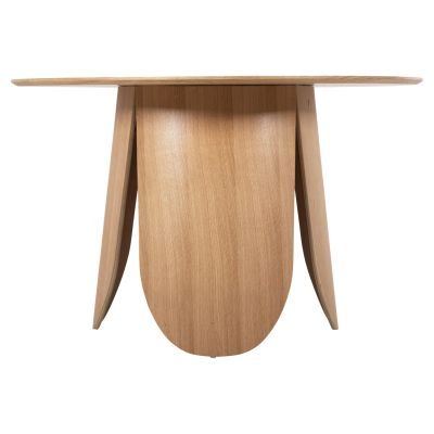 DINING ROUND TABLE DENTY HM9612.01 MDF WITH OAK VENEER-OAK COLOR Φ120x75Hcm.