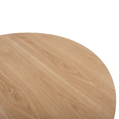 DINING ROUND TABLE DENTY HM9612.01 MDF WITH OAK VENEER-OAK COLOR Φ120x75Hcm.