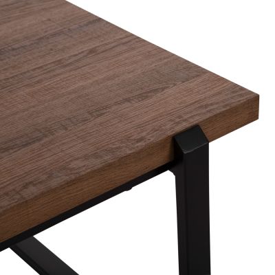 COFFEE TABLE SHABEN HM9585.04 MDF IN WALNUT TABLETOP-BLACK METAL BASE 120x56X45Hcm.