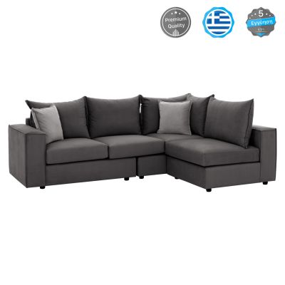 Corner Sofa “MONZA”, interchangeable, 3 pcs, grey