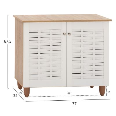 SHOE RACK HM2208.06 SONAMΑ-WHITE 77Χ34Χ67,5 cm.