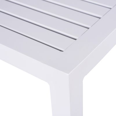 Aluminum Table HM5402.01 White 45x45x45,5 cm