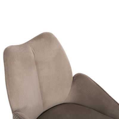 DINING ARMCHAIR SHAI HM9844.04 BEIGE FABRIC-BLACK METAL BASE 61x63x93Hcm.