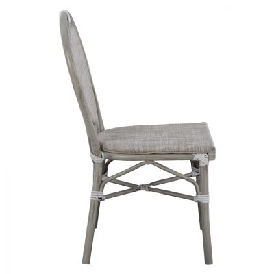 Алуминиев стол Bamboo Look Patina Grey с текстова линия 45x57x88 см HM5109