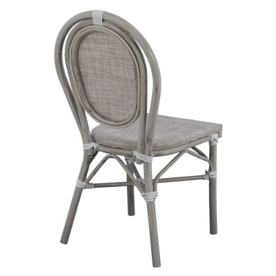 Алуминиев стол Bamboo Look Patina Grey с текстова линия 45x57x88 см HM5109