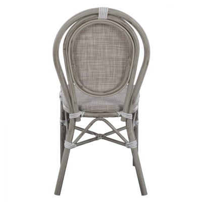 Алуминиев стол Bamboo Look Patina Grey с текстова линия 45x57x88 см HM5109