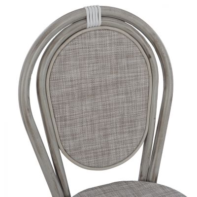 Алуминиев стол Bamboo Look Patina Grey с текстова линия 45x57x88 см HM5109