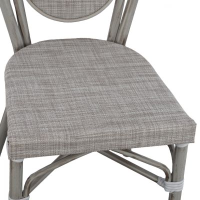 Алуминиев стол Bamboo Look Patina Grey с текстова линия 45x57x88 см HM5109