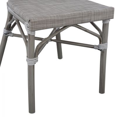 Алуминиев стол Bamboo Look Patina Grey с текстова линия 45x57x88 см HM5109