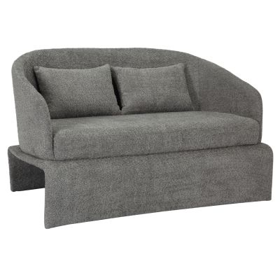 SOFA 2-SEATER BEVY2 HM9678.01 GREY BOUCLE FABRIC-METAL FRAME 128x72x74Hcm.