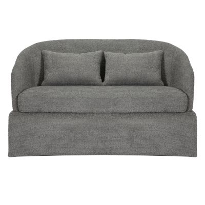 SOFA 2-SEATER BEVY2 HM9678.01 GREY BOUCLE FABRIC-METAL FRAME 128x72x74Hcm.