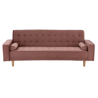 SOFA-BED SALVADOR HM3150.12 VELVET DUSTY PINK 224X88X84cm.