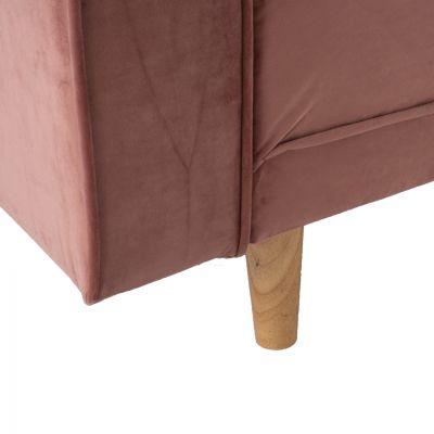 SOFA-BED SALVADOR HM3150.12 VELVET DUSTY PINK 224X88X84cm.