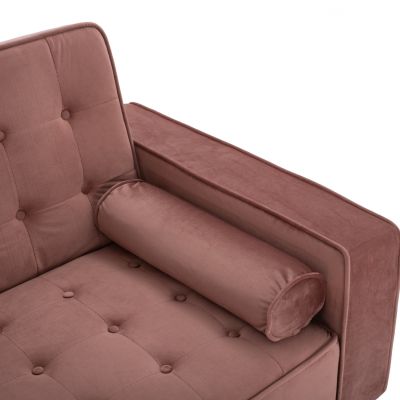 SOFA-BED SALVADOR HM3150.12 VELVET DUSTY PINK 224X88X84cm.