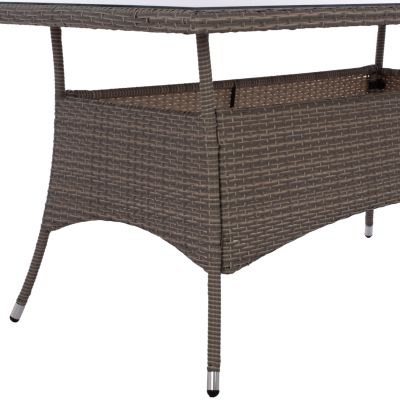 ΤΡΑΠΕΖΙ ΜΕΤΑΛΛΙΚΟ MINSK RATTAN ΓΚΡΙ HM5507.01 150x90x75Υ ек.