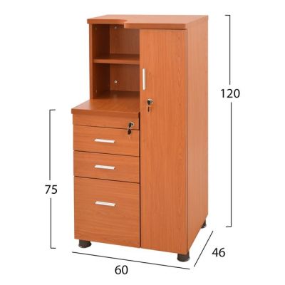Professional office cabinet-wardrobe cherry color HM2052.03R 60x46x120