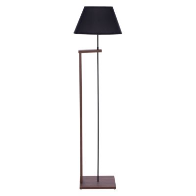 FLOOR STANDING LAMP HM7609.02 150CM WALNUT COLORED MDF, BLACK CAP