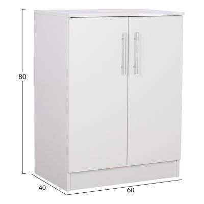 SHOE CABINET EMERIE MELAMINE WHITE 60x40x80Hcm.HM2206.05