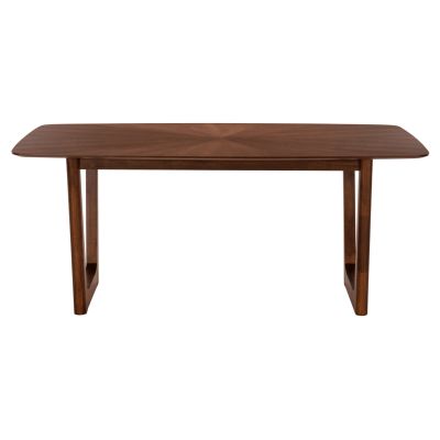 DINING TABLE RECTANGULAR RINER HM9745 MDF WITH WALNUT SUNBURST VENEER 180x90x76Hcm.