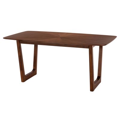 DINING TABLE RECTANGULAR RINER HM9745 MDF WITH WALNUT SUNBURST VENEER 180x90x76Hcm.