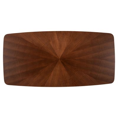 DINING TABLE RECTANGULAR RINER HM9745 MDF WITH WALNUT SUNBURST VENEER 180x90x76Hcm.