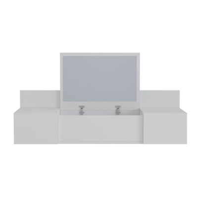 WALL MOUNTED DRESSING TABLE LINDE HM8960.11 MELAMINE IN WHITE 100x39x33Hcm.