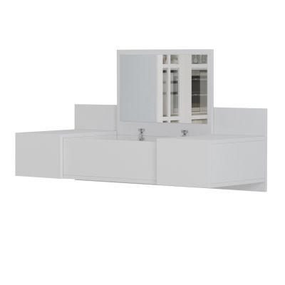 WALL MOUNTED DRESSING TABLE LINDE HM8960.11 MELAMINE IN WHITE 100x39x33Hcm.