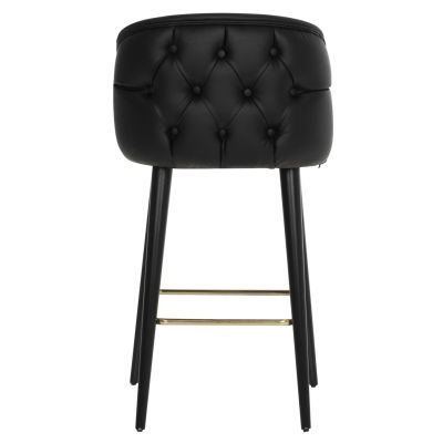 BAR STOOL MARCELLO PROFESSIONAL HM9280.41 PU BLACK WOODEN 50x58x100Hcm.