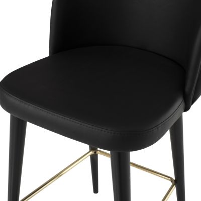 BAR STOOL MARCELLO PROFESSIONAL HM9280.41 PU BLACK WOODEN 50x58x100Hcm.