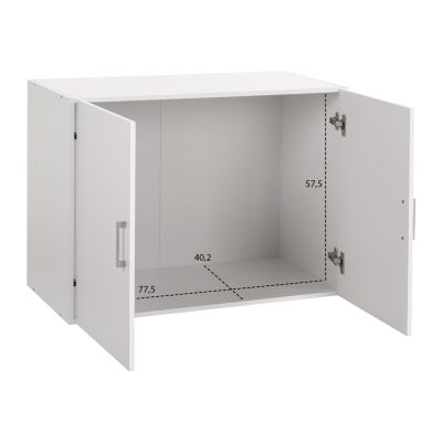 UPPER CABINET FOR 2-LEAF WARDROBE JASLYN HM350.05 MELAMINE IN WHITE 80,2x42x60Hcm.