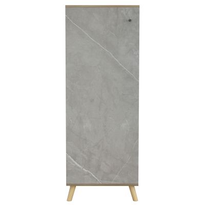 SHOE CABINET ALVARO HM8954.11 MELAMINE IN SONAMA-STONE TEXTURE 50Χ38Χ135Hcm.