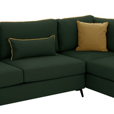 SOFA RIGHT CORNER DIVA HM3254.17R IN CYPRESS GREEN WATER-REPELLANT FABRIC 290x235x94Hcm.