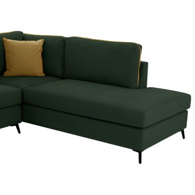 SOFA RIGHT CORNER DIVA HM3254.17R IN CYPRESS GREEN WATER-REPELLANT FABRIC 290x235x94Hcm.