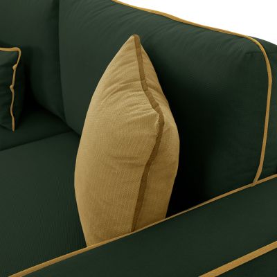 SOFA RIGHT CORNER DIVA HM3254.17R IN CYPRESS GREEN WATER-REPELLANT FABRIC 290x235x94Hcm.