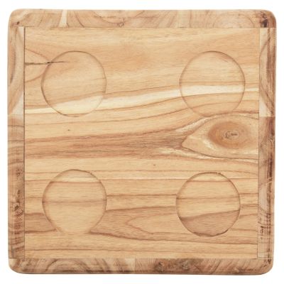 STOOL DICE HM7898.02 TEAK WOOD IN NATURAL WOOD COLOR 40x40x40 cm.