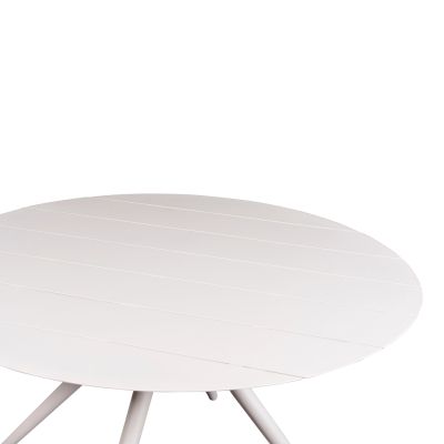 OUTDOOR TABLE ROUND HIGER HM6061.01 WHITE ALUMINUM Φ126Χ73Hcm.