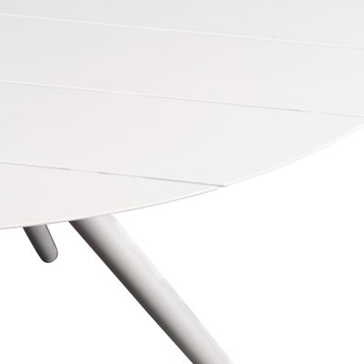 OUTDOOR TABLE ROUND HIGER HM6061.01 WHITE ALUMINUM Φ126Χ73Hcm.