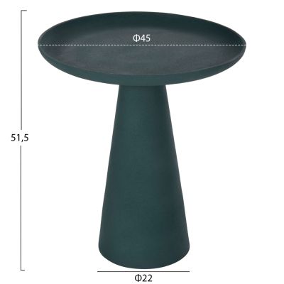 SIDE TABLE DELCON HM4246.03 METAL IN GREEN Φ45x51,5Hcm.