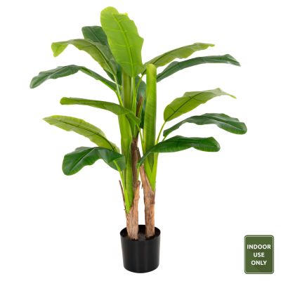 DECORATIVE SYNTHETIC PLANT HM7968 BANΑΝΑ TREE IN POT 123H cm.