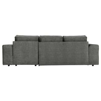 RIGHT CORNER SOFA NACHO HM3279.02R ANTHRACITE FABRIC-SILVER METAL LEGS 270x163x88Hcm.