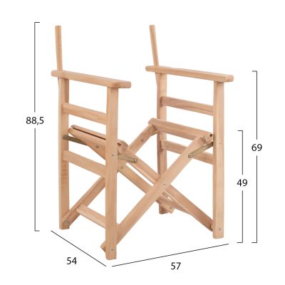 Режисьорско кресло Frame Без цвят Limnos HM5574.02 57x54x88,5 cm