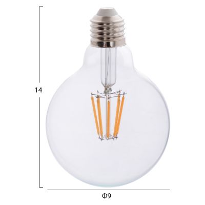 КРУШКА HM4050.01 GLOBO LED С ЖИШКА 8W E27 3000K CLEAR DIMMABLE