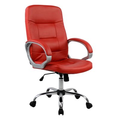 Manager's office chair HM1024.07 red with chromed base