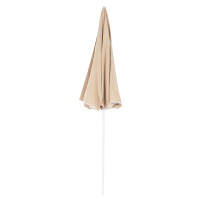 BEACH UMBRELLA WITH 8 FIBERGLASS SPOKES 2.00m HM6015.04 MOCHA COLOR-WHITE POLE