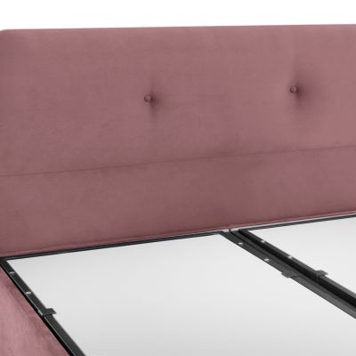 HM631.12 bed DOLORES, storage space, dusty pink velvet, 160x200