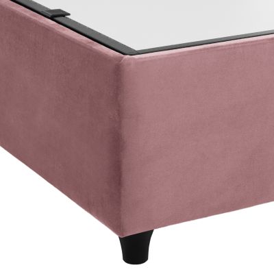 HM631.12 bed DOLORES, storage space, dusty pink velvet, 160x200