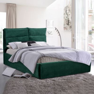 Bed Royalty HM563.03 King Size 160x200 cm with cypress green velvet fabric