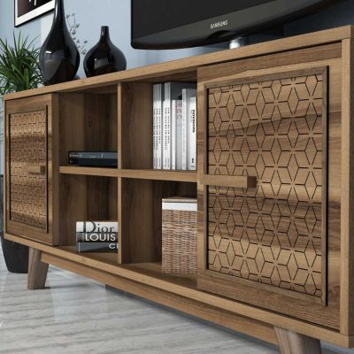 LIVING ROOM COMPOSITION HM11852.01 2PCS MELAMINE IN WALNUT